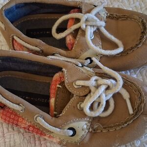 Tommy Hilfiger Kids Tan Boat Shoes 0139